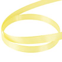 Itens Fita decorativa de tafetá, fita para presente, amarelo claro, 10mm, 50m