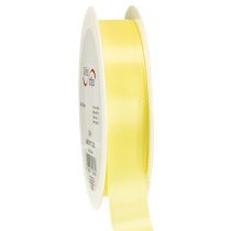 Itens Fita decorativa de tafetá, fita para presente, amarelo claro, 25mm, 50m
