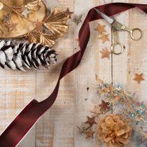 Itens Fita de presente, fita de tafetá elegante e brilhante para ocasiões festivas, 25 mm de largura, 50 m de comprimento.