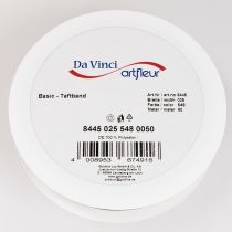 Itens Fita decorativa, fita de tafetá brilhante para decoração, 25 mm de largura, 50 m de comprimento.