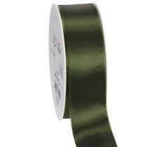 Itens Fita de cetim para embrulho de presentes, fita de tafetá, verde, 40 mm de largura, 5 m de comprimento.