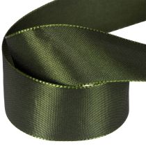 Itens Fita de cetim para embrulho de presentes, fita de tafetá, verde, 40 mm de largura, 5 m de comprimento.