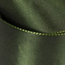 Itens Fita de cetim para embrulho de presentes, fita de tafetá, verde, 40 mm de largura, 5 m de comprimento.