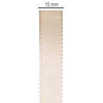 Itens Fita decorativa de cetim, fita de tafetá bege, 15 mm, 50 m