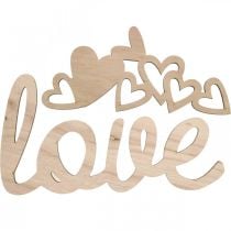 Corações &quot;Love&quot; decoração de madeira natural com placa de decoração magnética 20.5/25cm 6 peças
