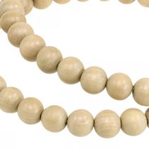 Itens Anel decorativo feito com contas de madeira, estilo natural, para pendurar ou decorar mesas, Ø19,5cm, conjunto com 2 unidades, madeira e metal.