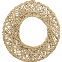 Itens Anel decorativo coberto de juta decoração suspensa decoração boho Ø28cm 4 unidades