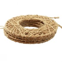Itens Anéis decorativos boho para pendurar, fibra natural de juta, Ø28cm, decoração de parede, decoração de janela, conjunto de 4