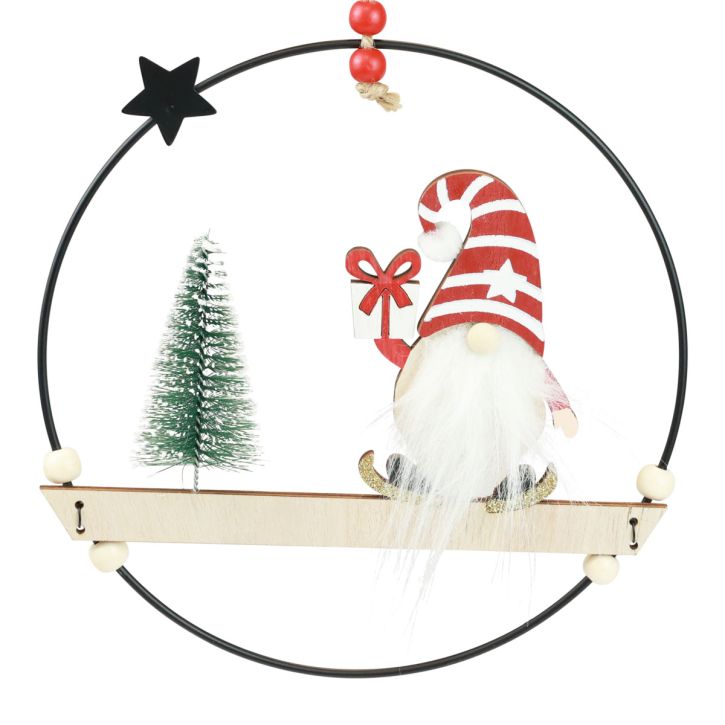 Itens Anel decorativo de metal gnome cabide decorativo Natal Ø21,5cm 2 un