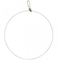 Itens Anel decorativo de metal branco para pendurar anel de metal Ø38cm 3pcs