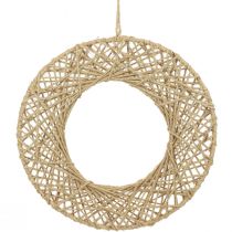 Itens Anéis decorativos cobertos de juta decoração suspensa decoração boho natureza Ø38cm 2 unidades