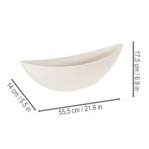 Itens Tigela decorativa bege, 55,5 cm x 14 cm x 17,5 cm (1 peça)