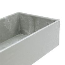 Tigela decorativa quadrada cinza 32cm x 10,5cm Alt.5cm, 1p