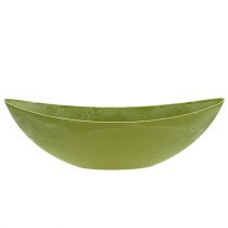 Itens Tigela decorativa de plástico verde claro 39cm x 13cm Alt.13cm 1 peça