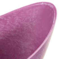 Itens Tigela decorativa de plástico rosa, 20 cm x 9 cm x 11,5 cm (1 unidade)