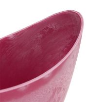 Tigela decorativa de plástico rosa 20cm x 9cm A11,5cm, 1p