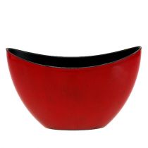 Itens Tigela decorativa de plástico vermelho-preto 24cm x 10cm x 14cm 1ud