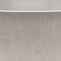 Itens Tigela decorativa com base, vaso para plantas redondo, cinza, Ø19cm, A8cm