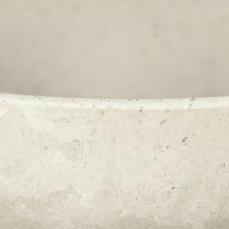 Itens Tigela decorativa com base tigela plástica redonda creme Ø19cm H8cm