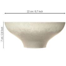 Itens Tigela decorativa com base tigela plástica redonda creme Ø19cm H8cm