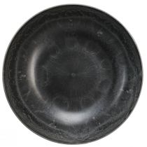 Itens Tigela decorativa redonda para plantas cinza Ø37cm H10,5cm 3 unidades