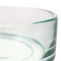 Taça decorativa de vidro Taça de vidro redonda plana transparente Ø15cm A5cm