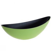 Itens Tigela decorativa planta oval barco verde 38,5x12,5x13cm