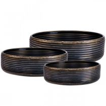 Tigela decorativa grande tigela de metal estilo antigo 30/38/46 cm conjunto de 3