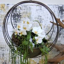 Tigela decorativa para pendurar cesto de flores metal Ø31cm Alt 55,5cm