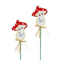 Plug decorativo cogumelo 6.5cm L27cm 24pcs