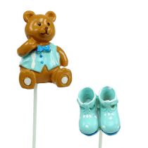 Urso de plugue decorativo, sapato azul 1,5-4cm 16pcs