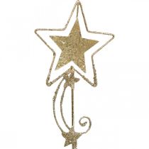 Deco plug star ouro brilhante H54cm 4pcs