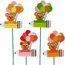 Deco plug caneta com ursinho e balões plug de flores decoração de verão crianças 16 peças