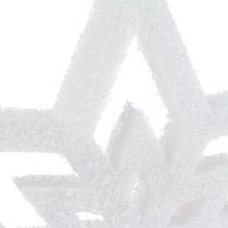 Estrela decorativa branca neve 28cm L40cm 1ud