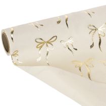 Itens Caminho de mesa, tecido decorativo com laços estreitos, em rolo, 120x35cm, 2 peças