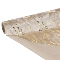 Itens Caminho de mesa, tecido decorativo com laços estreitos, em rolo, 120x35cm, 2 peças