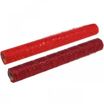 Itens Tecido Deco de Natal Poliéster Vermelho x 2 sortidos 35x200cm