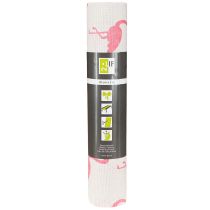 Itens Tecido decorativo flamingo branco-rosa 30cm x 3m