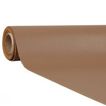 Corredor de mesa de couro em tecido decorativo marrom de couro sintético 33 cm × 1,35 m