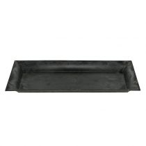 Itens Bandeja decorativa marmorizada antracite 36x17cm 6 unidades