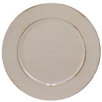 Itens Prato decorativo plástico prato decorativo plástico cinza marrom Ø33cm