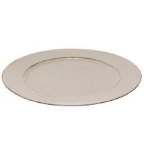 Itens Prato decorativo plástico prato decorativo plástico cinza marrom Ø33cm