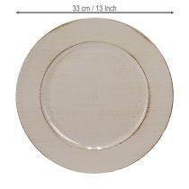 Itens Prato decorativo plástico prato decorativo plástico cinza marrom Ø33cm