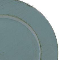 Itens Prato decorativo plástico prato decorativo plástico castanho petróleo Ø33cm