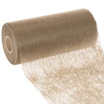 Itens Rolo de decoração de mesa em tecido não tecido, 24 cm x 25 m, na cor marrom, para mesas festivas.