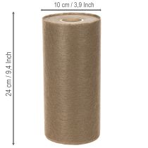 Itens Rolo de decoração de mesa em tecido não tecido, 24 cm x 25 m, na cor marrom, para mesas festivas.