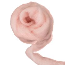Itens Cordão de lã decorativo rosa de 2m, ideal para feltragem, artesanato e arranjos florais.
