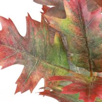 Ramo decorativo outono folhas decorativas folhas de carvalho vermelho, verde 100 cm