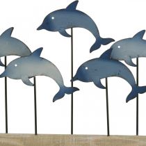 Golfinhos para cravar, decoração mar, decoração metal marítimo A24.5cm L32.5cm