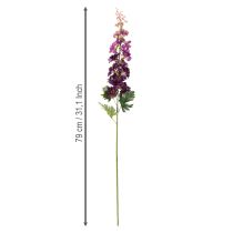 Itens Delphinium decorativo, flor artificial para um toque floral elegante, 79 cm, 3 peças.